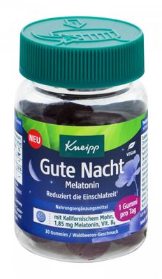 Kneipp  晚安褪黑素軟糖，褪黑素  1,85 mg, 30 入 Gute Nacht Melatonin Gummies,