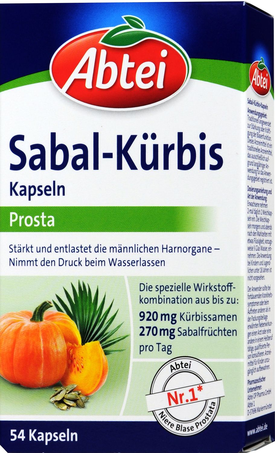Abtei Abtei Prosta  南瓜籽和Sabal果實Sabal Kürbis, 54 入