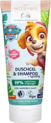 Mabyen 狗狗巡邏隊 Skye 兒童沐浴露、洗髮精和護髮素三合一，180 ml