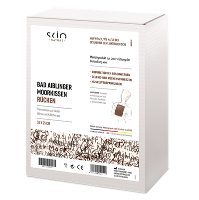  scio BAD AIBLING MOOR 天然沼澤泥 背部靠墊 加熱/冷卻墊 CUSHION BACK 38 x 25 CM  (德國製）