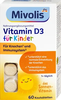 兒童維生素 D3 咀嚼片 60 片 Vitamin D3 für Kinder, Kautabletten