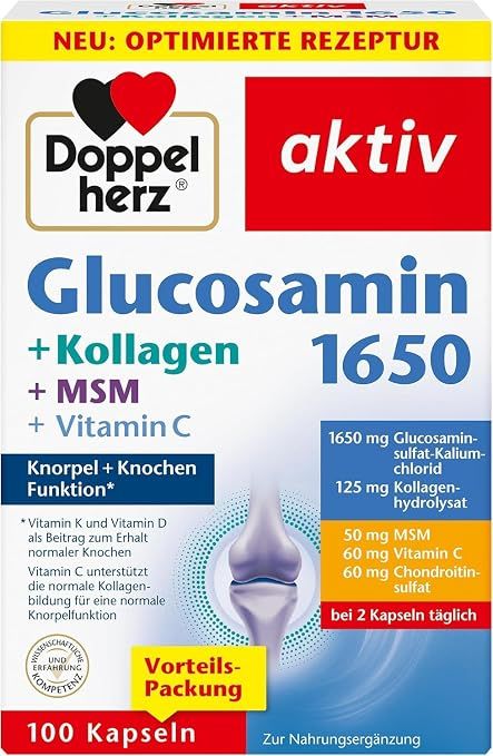 Doppelherz雙心多寶關節膠原 Doppelherz Glucosamin 1650 + Kollagen + MSM -100入