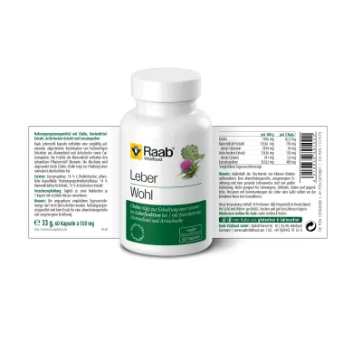 Raab   Vitalfood 水飛薊素Leberwohl Kapseln 60 入護肝膠囊Leberwohl Kapseln 60入