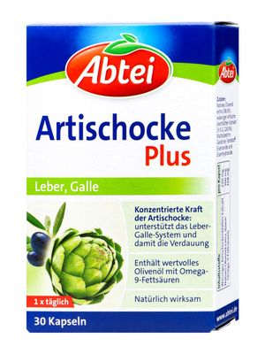 Abtei Artischocke Plus 水飛薊洋薊加強膠囊, 30入