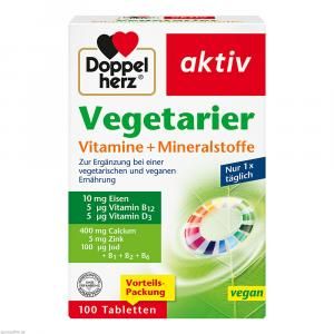 德國多寶雙心 Doppelherz Vegetarier Vitamine+Mineralstoffe Tabletten - 2 ,100/30 入