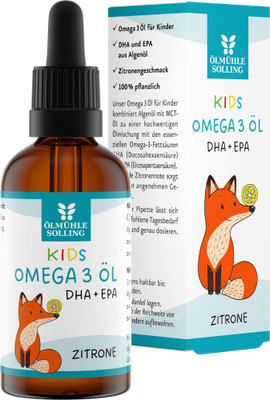 oelmuehle solling Omega 3 Öl 兒童專用 Omega 3 油 檸檬口味 für Kinder mit Zitrone, DHA + EPA 50ml 大腦、心臟和眼睛