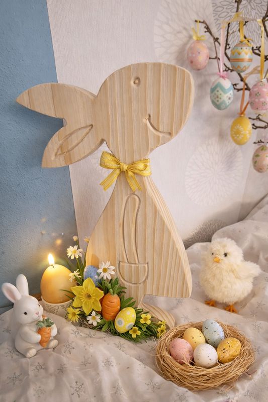 Osterhase Frau in Weißtanne