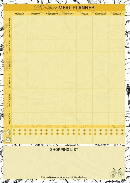 CSD Fitness - Meal Planners