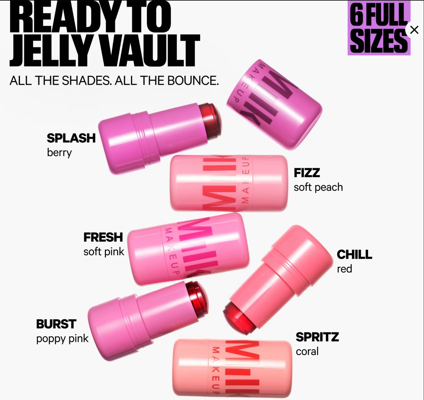 Milk Makeup Cooling Water Jelly Tint Various shades