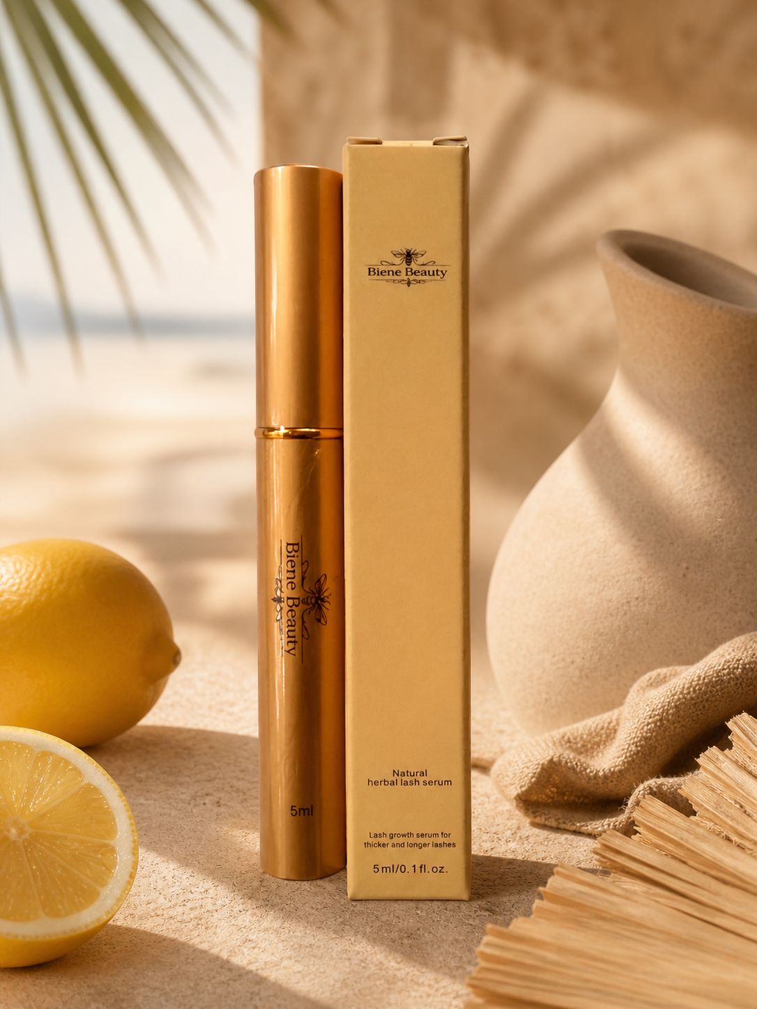 BEE BOLD Lashserum: Herbal rose gold peptide serum 5ML