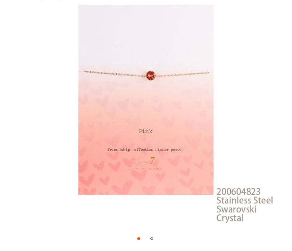 Armband roze Swarovski steen innerlijke rust