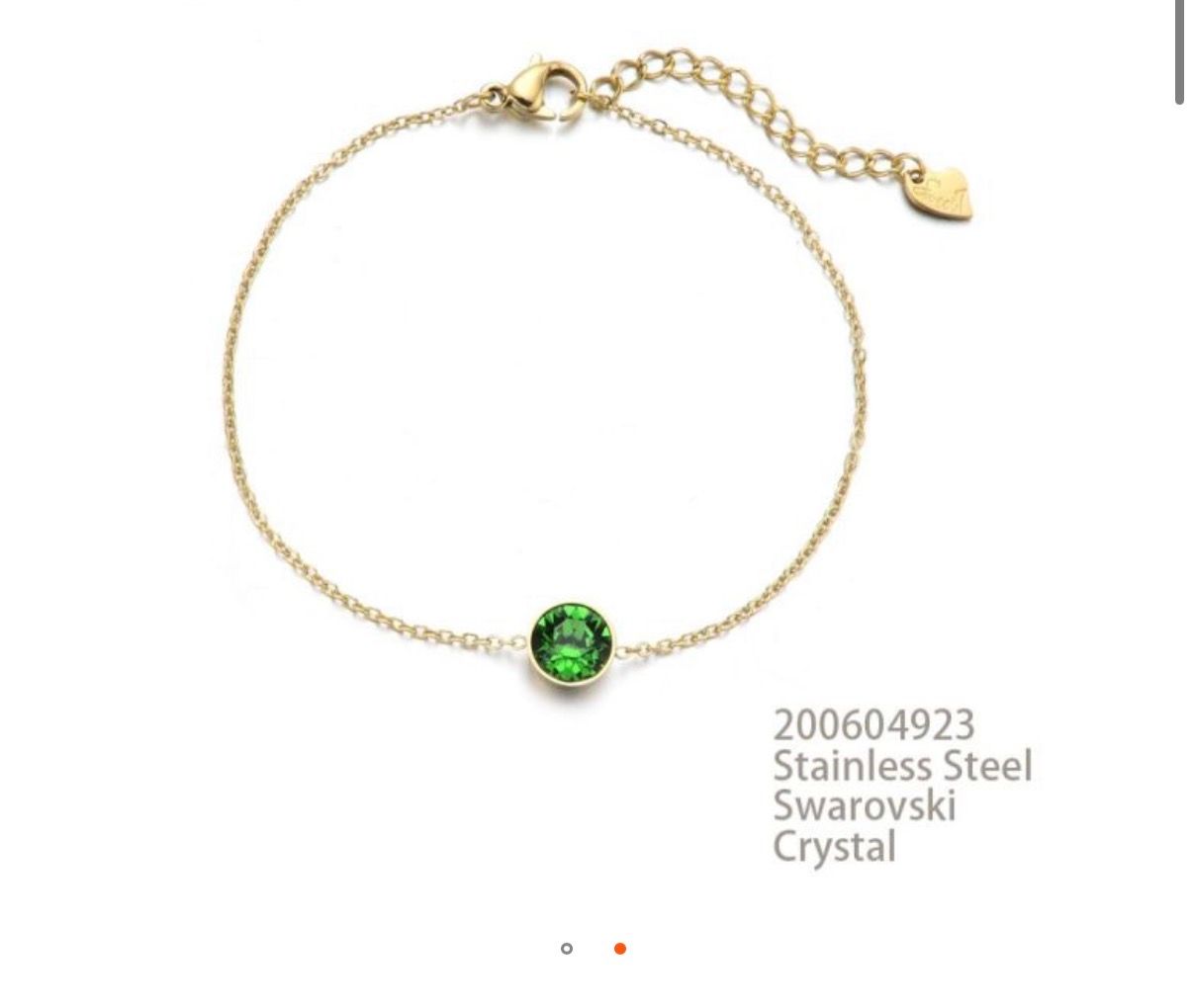 Armband groene Swarovski steen harmonie