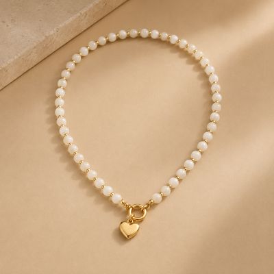 Kralen ketting met hartje