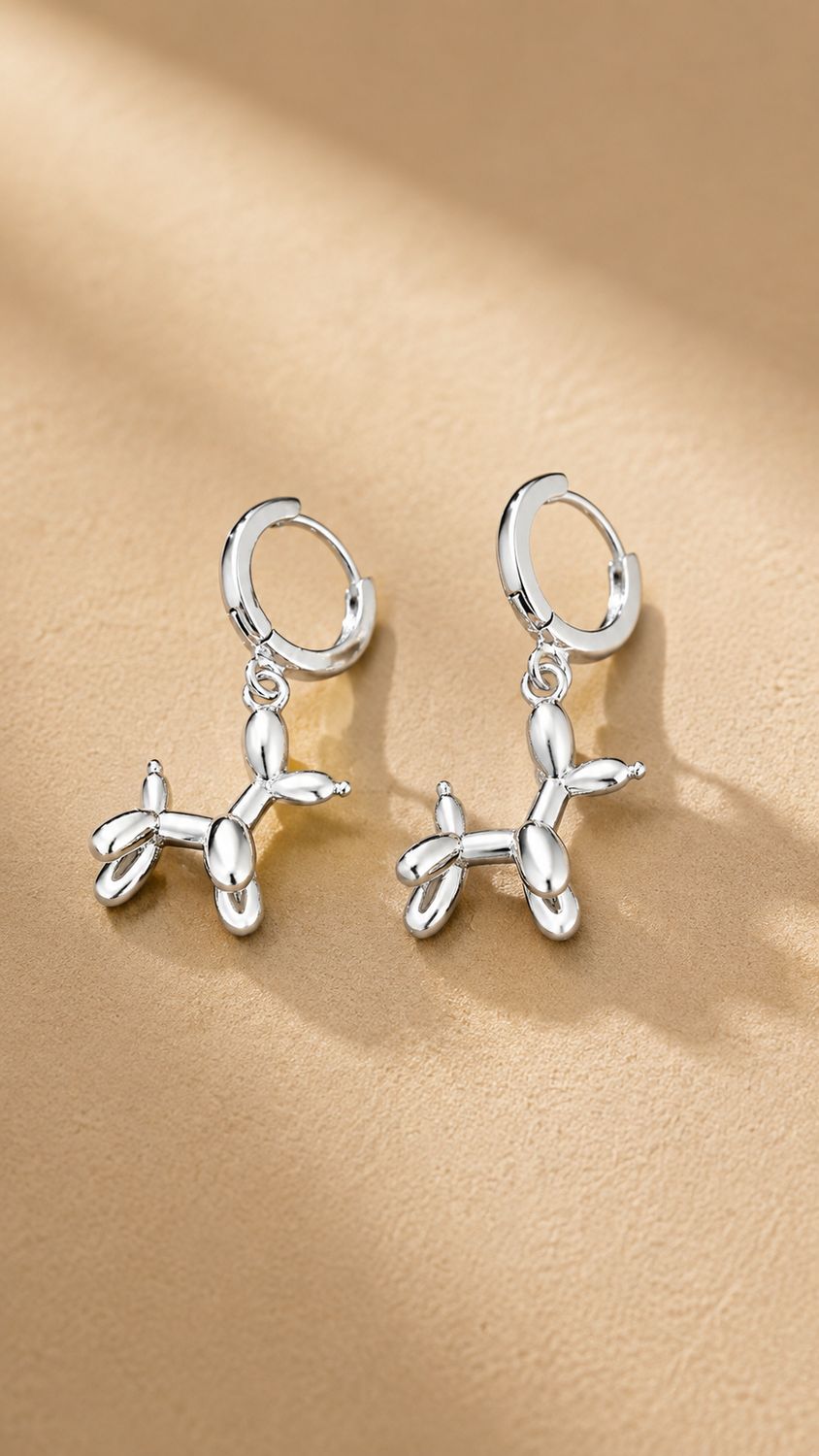 Oorbellen Doggy Zilverkleur