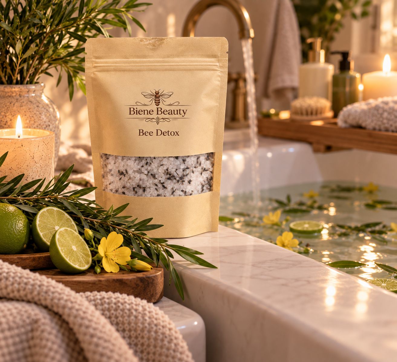 Bee Detox – Himalaya Badzout met Tea Tree &amp; Limoen 500gr