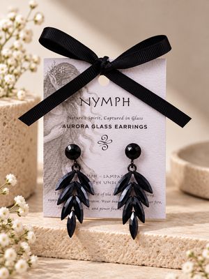 Vintage jet black regendruppels
