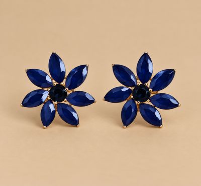 Vintage Royal Blue Bloem