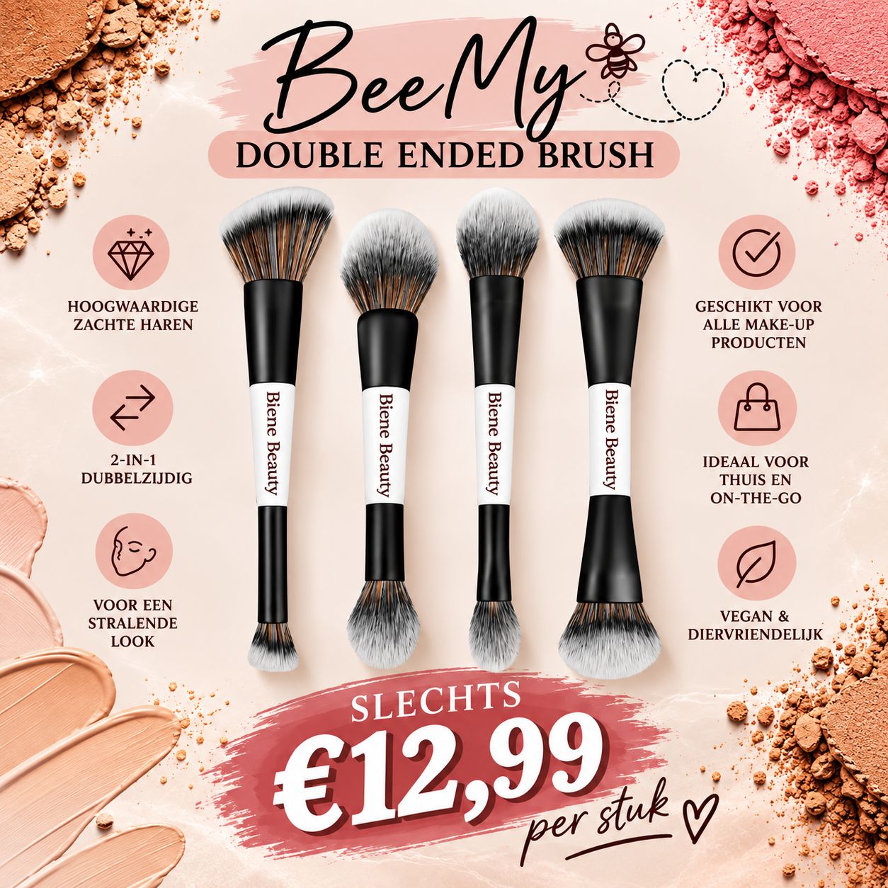 Bee My Double Ended Brush - per stuk