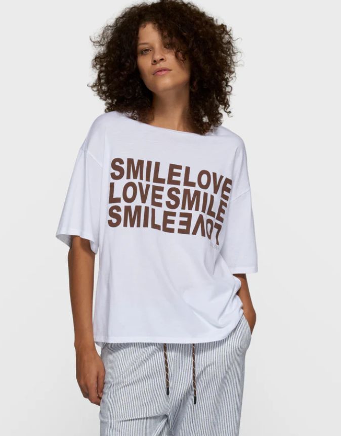 10 DAYS Smile love shirt wit 20-744-6201