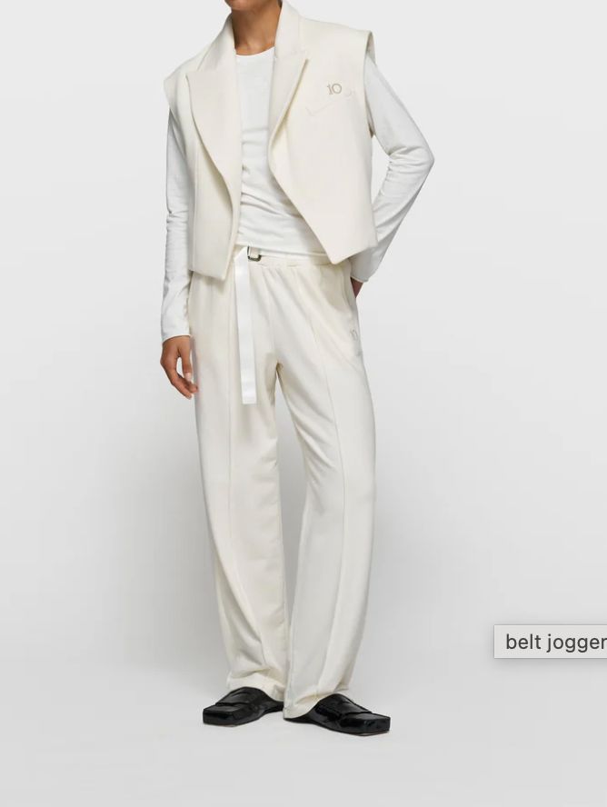 10 DAYS Belt jogger ecru 20-055-6201