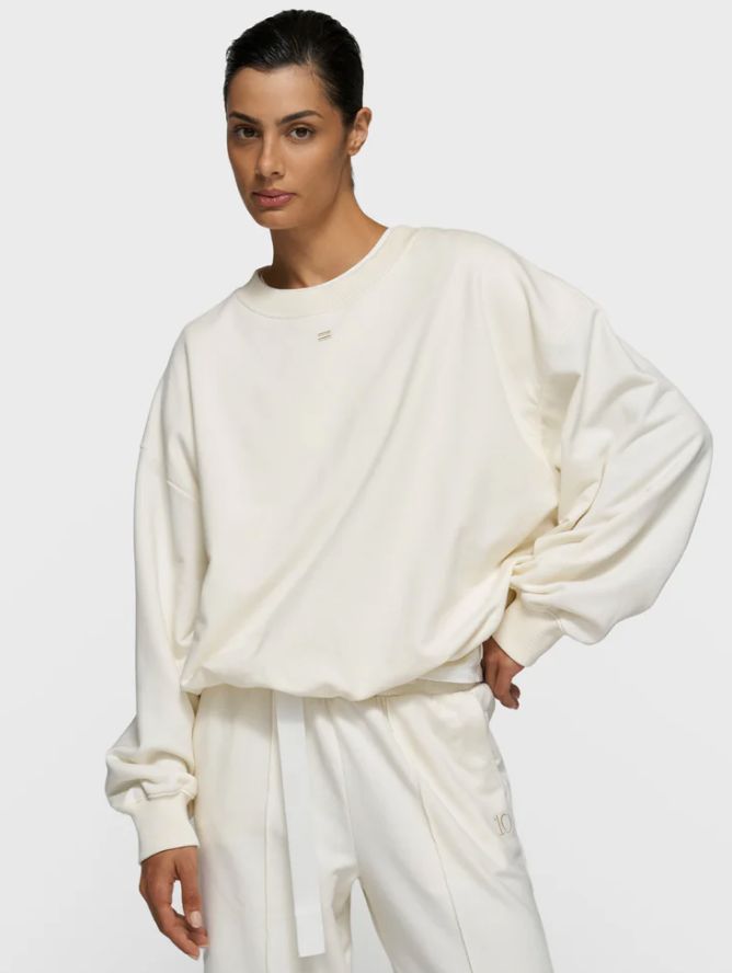 10 DAYS Pleated sweater ecru 20-820-6201