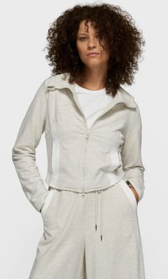 10 DAYS Zip hoodie ecru 20-859-6201