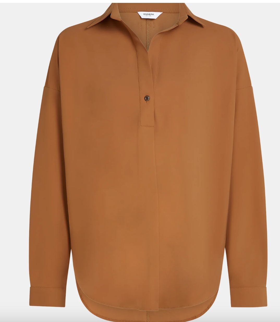 PENN &amp; INK Blouse bruin S26M-MAGDA