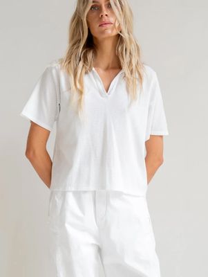 PENN &amp; INK Polo shirt wit S26F1838