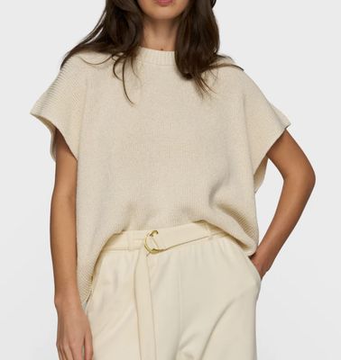 10 Days cotton knit top ecru 20-613-6202