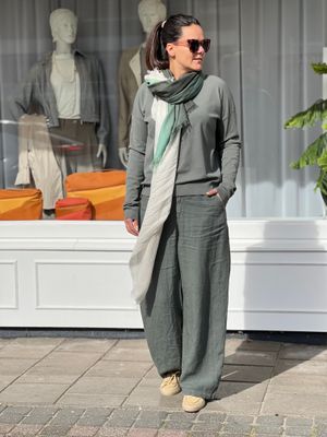 TRANSIT Pantalon groen D134