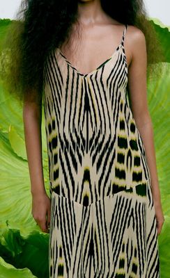 RABENS Ikat jurk print W26181118 ANNEBETH