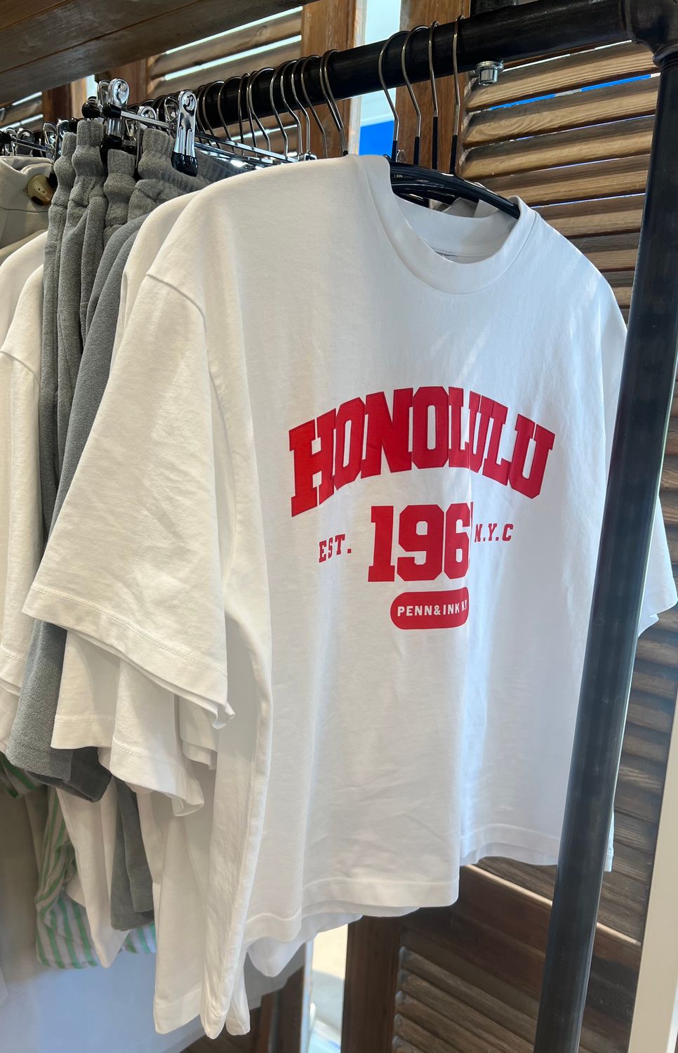 PENN &amp; INK N.Y. T-shirt Wit/rood S26F1814