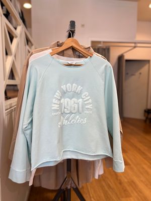 PENN &amp; INK N.Y. Sweater print pastel blue S26F1886LTD