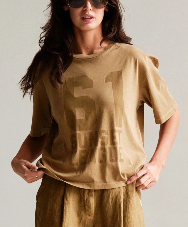 PENN &amp; INK N.Y. T-shirt print butternut S26F1889LTD