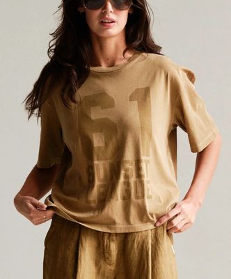 PENN &amp; INK N.Y. T-shirt print butternut S26F1889LTD