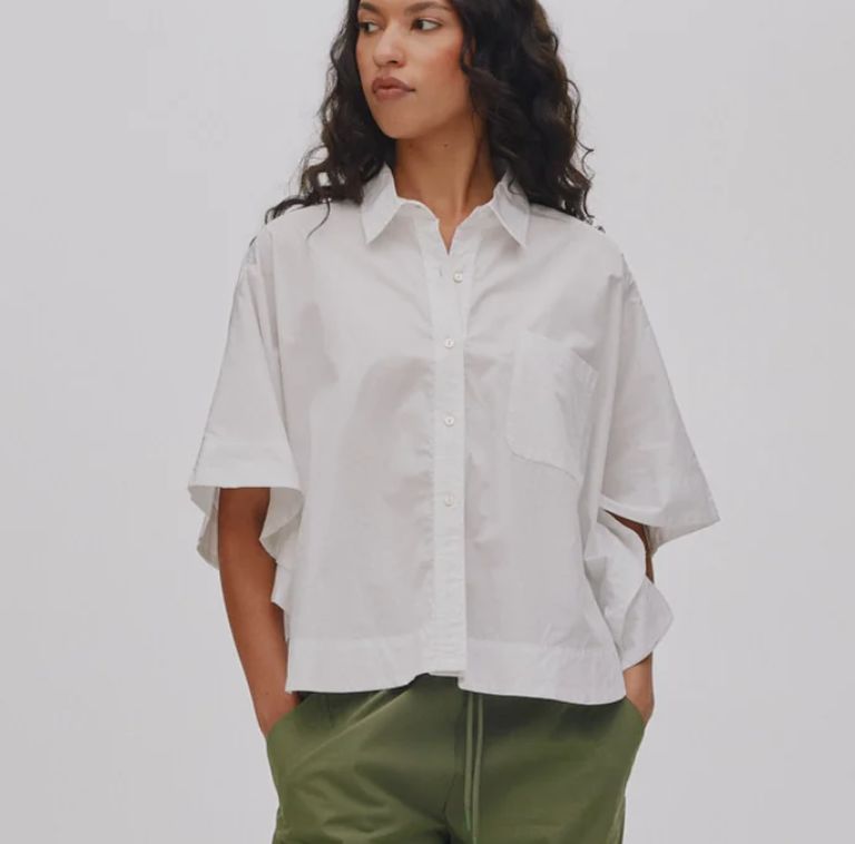 RABENS Blouse Wit W26185102 BERTHE