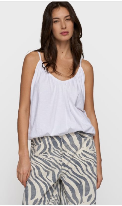 10 Days top gathered neck white 20-455-6202