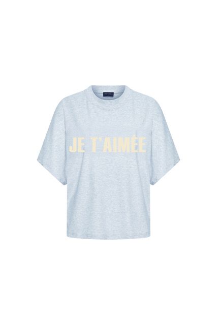 Aimee the Label SelaraHS T-shirt print Blue melée, SAND letters SelaraHS T-shirt