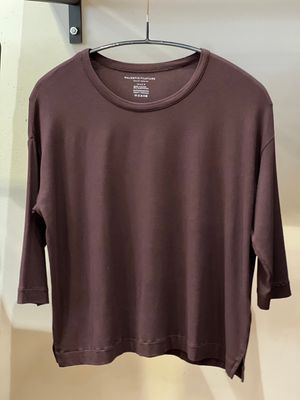 Majestic Filatures Shirt 3/4 mouw aubergine FT1112