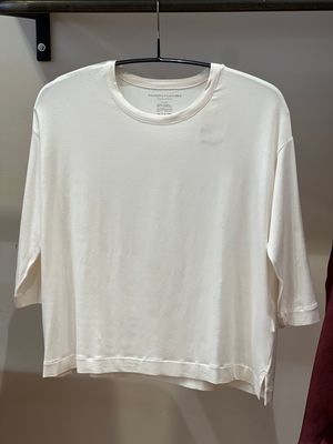 Majestic Filatures Shirt 3/4 mouw ecru FT1112