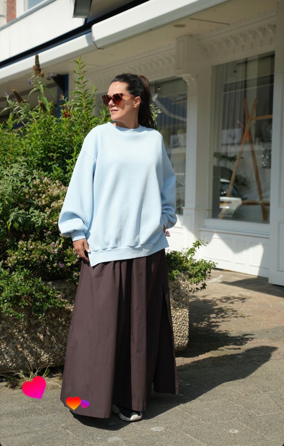 Ame Antwerpen Oversized sweatshirt licht blauw Ulla