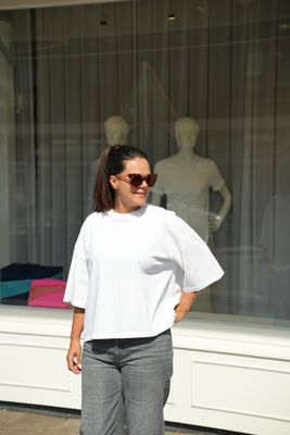 Ame Antwerpen Boxy T-shirt wit Eloise-A
