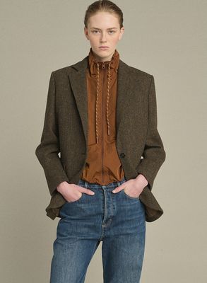 Soeur Tweed blazer sevres bruin VES1118SEVRES