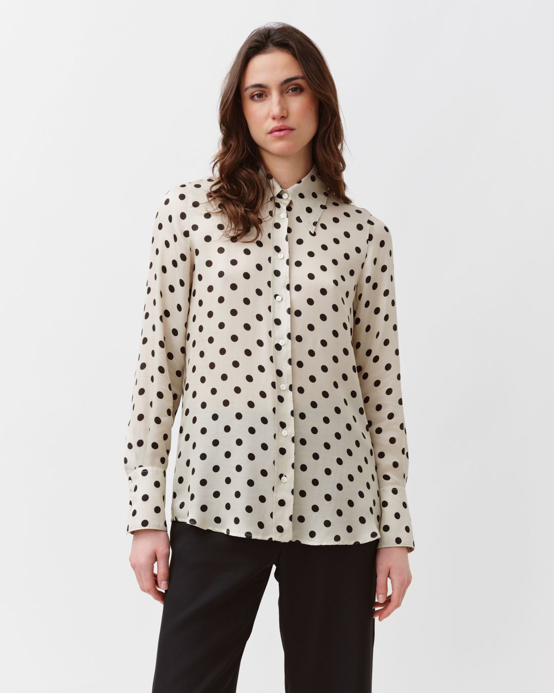 Diega Print blouse Zwart ecru 11736