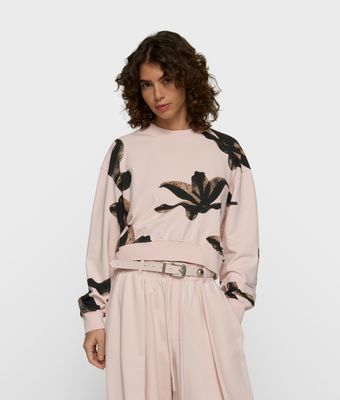10 Days cropped sweater flower powder 20-801-6203
