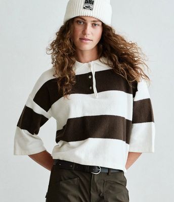PENN &amp; INK N.Y. Pullover stripe ecru W26B423