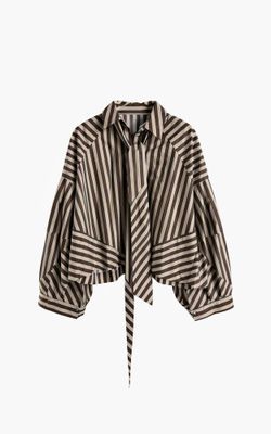 Aimee the Label OsloW6 blouse Brown Stripe OsloW6 blouse