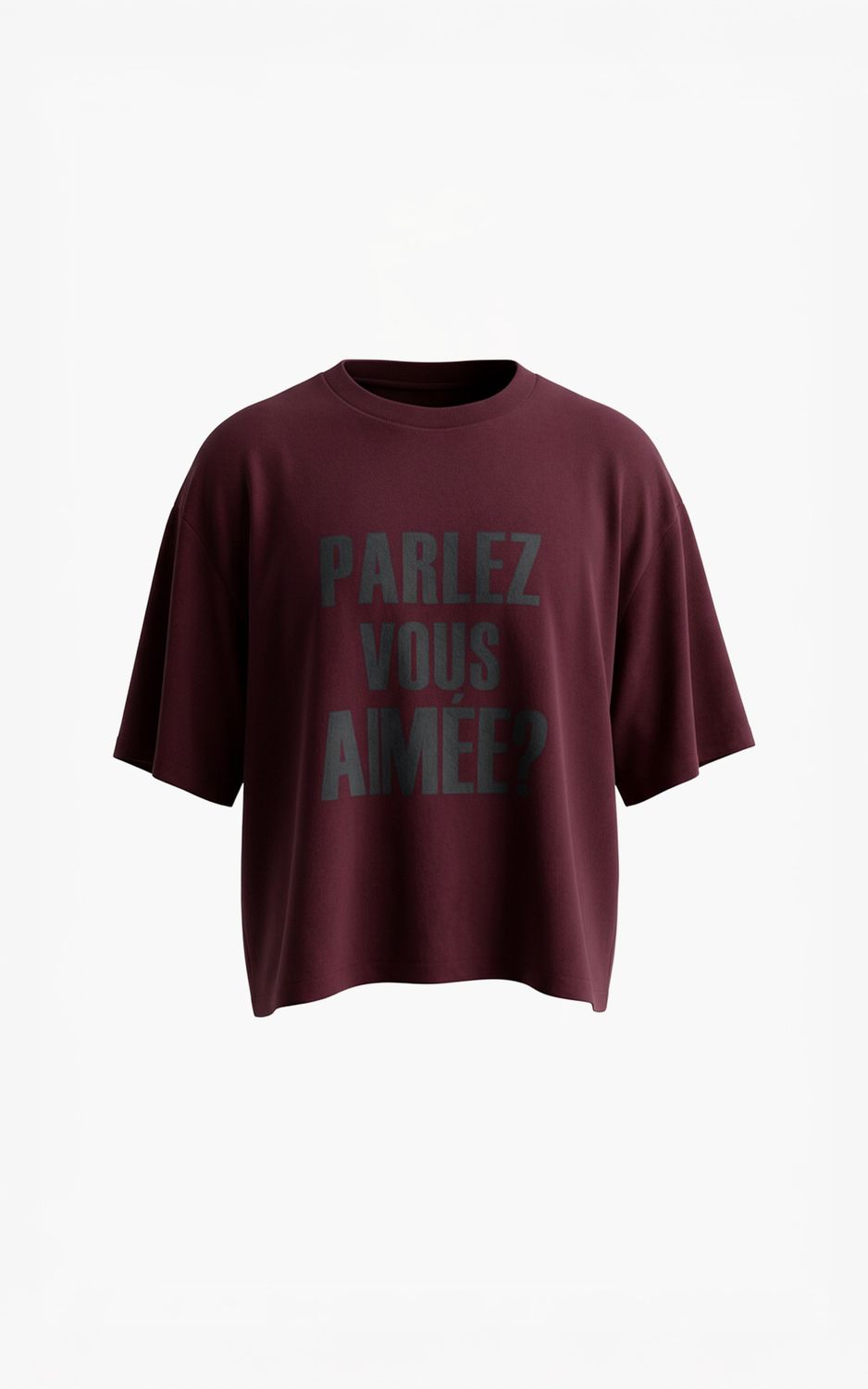 Aimee the Label ElaraW6 Shirt Burgundy, Grey Letters ElaraW6 Shirt