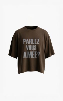Aimee the Label ElaraW6 Shirt Brown , Off-white Letters ElaraW6 Shirt