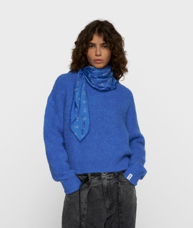 10 Days hairy knit sweater ultramarine 20-613-6203